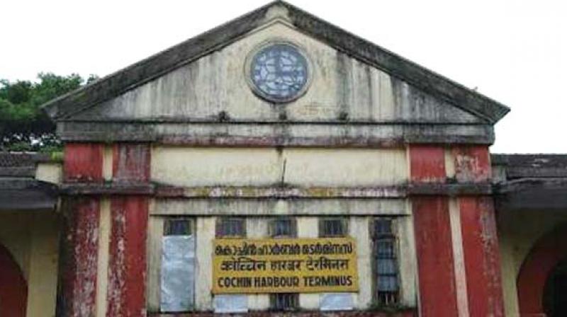 The clock at Cochin Harbour Terminus