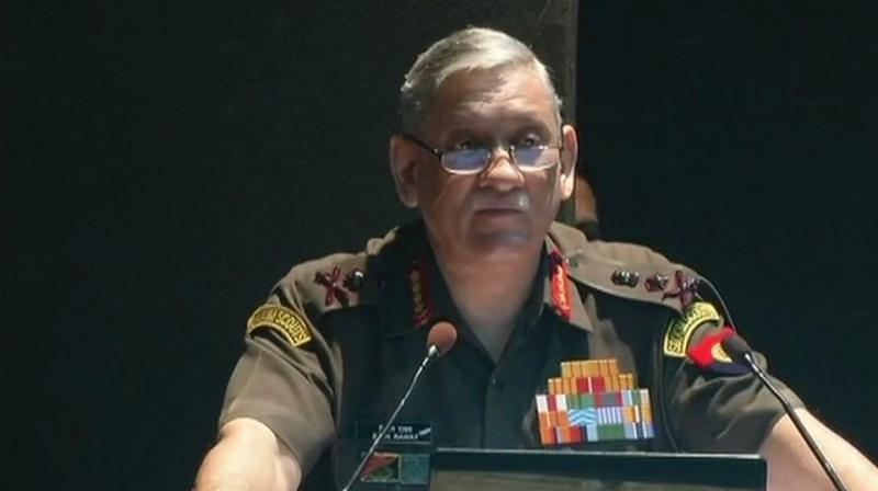The contested sovereignty of maritime territories pose a major challenge in East Asia and the South China Sea and these disputed maritime boundaries are threatening international waters, Gen Rawat said. (Photo: ANI | Twitter)