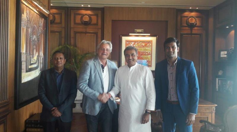 AIFF appointed Lios Norton de Matos (second from left) as the new head coach of the U-17 Indian national team. (Photo: AIFF)