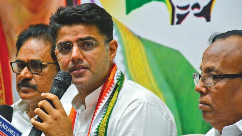 Congress leader Sachin Pilot, in the city on Monday, said the Centres silence on Rafale deal was baffling, (Photo: DC)