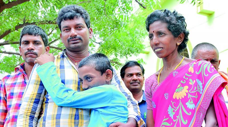 The three runaway children, Boyina Kalyan, Babu and Battulavara Madhava Rajanna, were staying at this home after they were rescued.