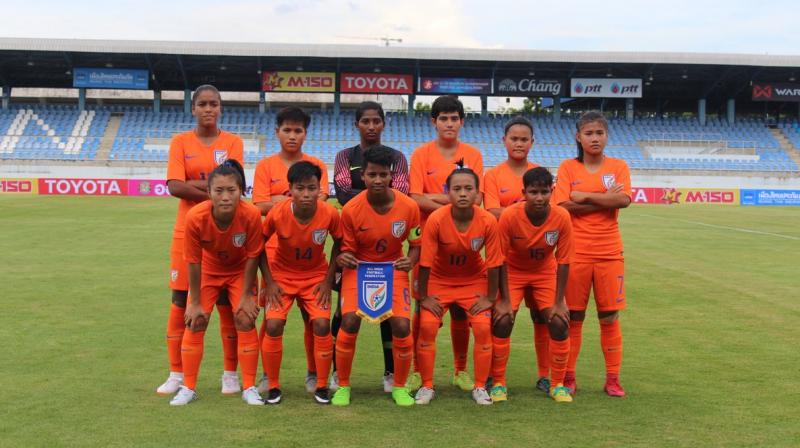 In the second half, the Indian girls maintained the intensity on their opponents, as they took the scoreline well into double figures.  (Photo: AIFF)