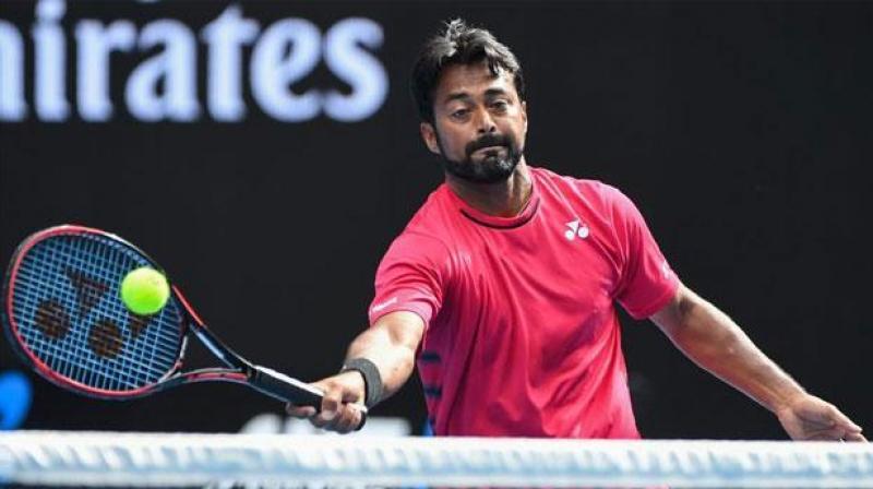 Leander Paes and Purav Raja will square off against fifth seeds Jamie Murray and Bruno Soares in the next round. (Photo: AFP)