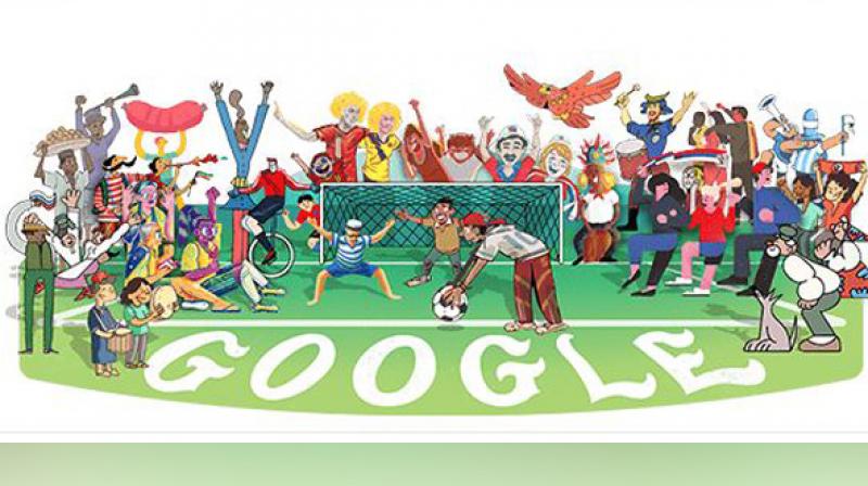 The doodle was created by 32 artists from different countries.
