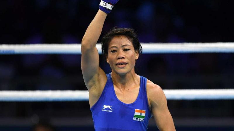 Chasing a historic sixth gold and first medal since 2010, the 35-year-old Mary Kom registered a convincing 5-0 win over Aigerim Kessenayeva of Kazakhstan in her opening bout of the tournament. (Photo: AFP)