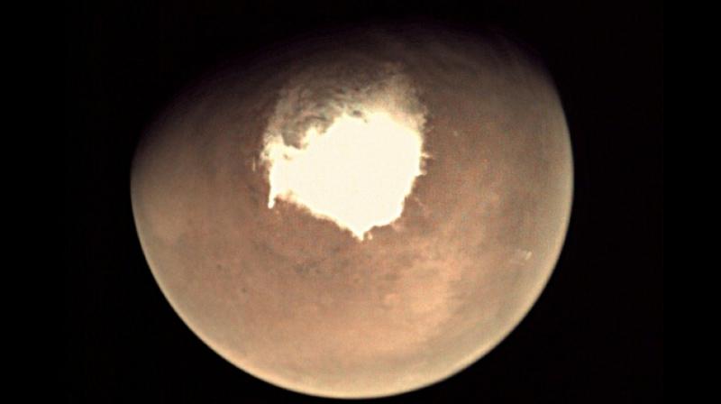 Mars as seen by the webcam on ESAs Mars Express orbiter in 2016. (Photo: AFP)