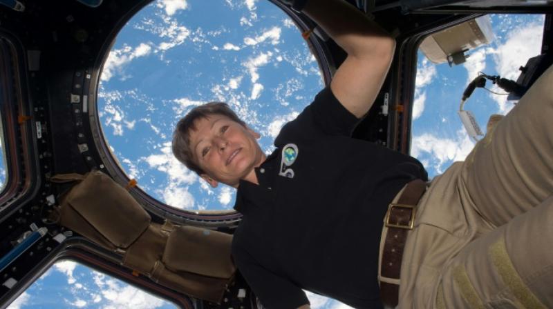 NASA astronaut Peggy Whitson is pictured aboard the International Space Station in this undated NASA handout photo released on April 24, 2017. (Photo: AFP)