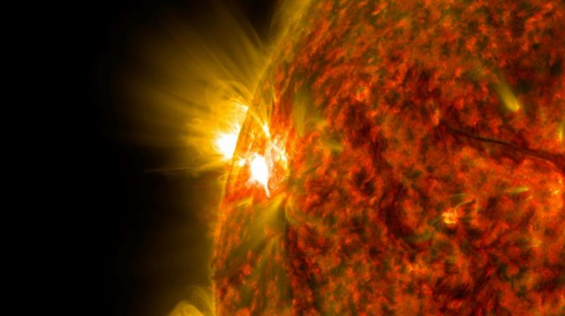 Solar storms result from an accumulation of magnetic energy in some places. (Photo: AFP)