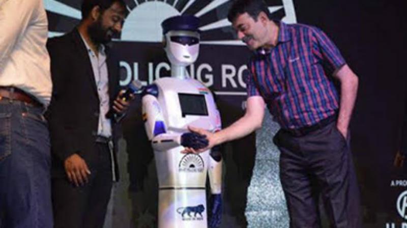 H Robotics have developed the smart policing robot. The robot can file complaints, detects bombs and answers queries.