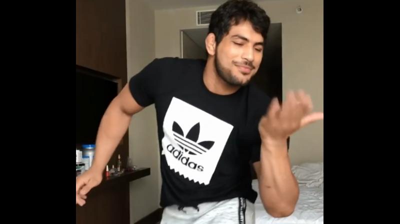 A video posted by Commonwealth Games gold winner Geeta Phogat shows her husband, wrestler Pawan Kumar, dancing to a Haryanvi song and it will melt your heart. (Scrrengrab | Instagram | @geetaphogat)