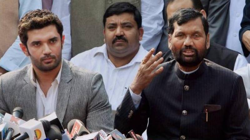 Chirag Paswan, son of Ram Vial Paswan, said patience of many within the LJP is running thin as circumstances raising concerns of the Dalits and tribals have emerged of late. (Photo: File | PTI)