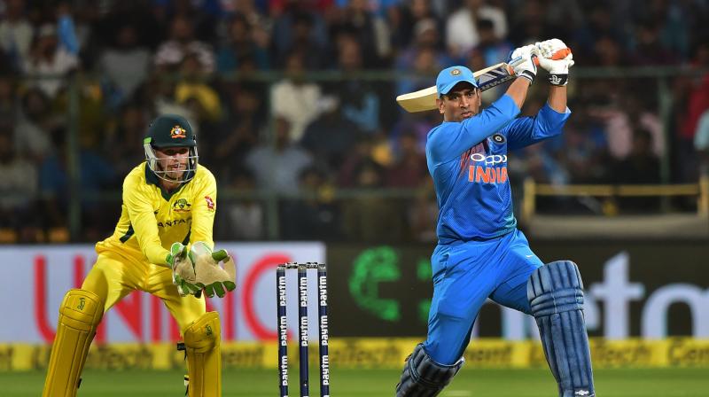Former India skipper MS Dhonis heroics went in vain on Wednesday as India lost the second T20I by seven wickets to concede the series to Australia. (Photo: PTI)