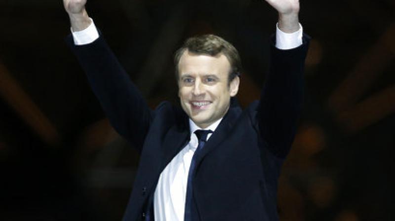 Macron made a plea for national unity in a speech to thousands of supporters celebrating his win in Frances presidential election on Sunday. (Photo: AP)