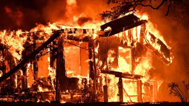 The Thomas fire took only 2 weeks to burn its way into history books as unrelenting winds and parched weather turned everything in its path to tinder, including more than 700 homes. (Photo: AFP/Representational)