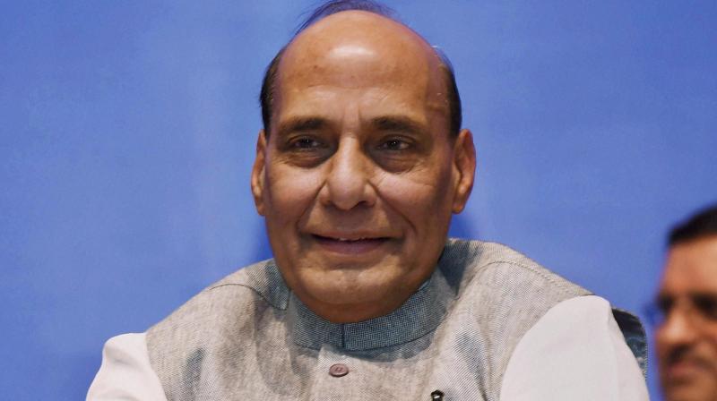 Home Minister Rajnath Singh during the 11th Annual Convention of the Central Information Commission in New Delhi. (Photo: PTI)