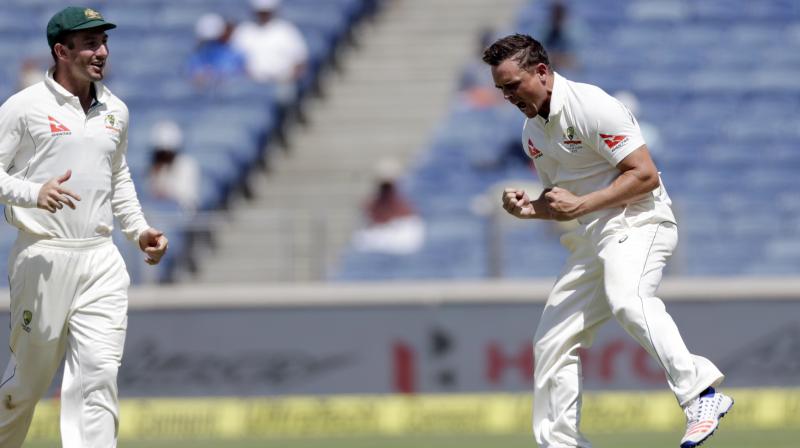 Steve OKeefe scalped 12 wickets (six wickets in each innings) in the Pune Test. (Photo: AP)