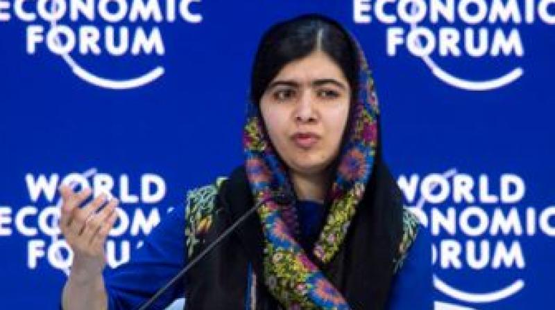 Speaking in Davos at WEF, the youngest recipient of the Nobel Peace Prize said such an education would be a crucial step towards ending gender inequality. (Photo: AP)
