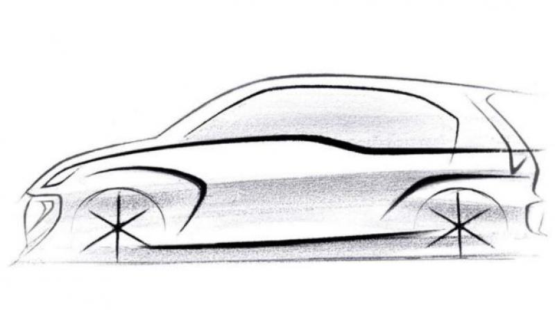 Hyundai has unveiled the first-ever sketch of its upcoming small hatchback codenamed the AH2.