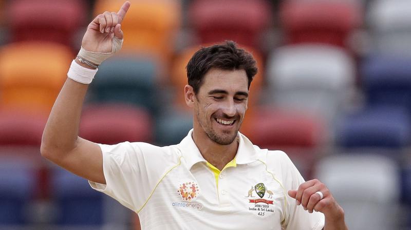 Man of the match Starc began the day adding the wickets of opener Dimuth Karunaratne and Sri Lanka captain Dinesh Chandimal to his tally. (Photo: AP)