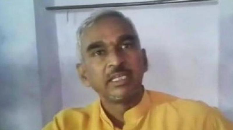 The 2019 poll are going to be on the lines of Pakistan versus Bharat... Islam versus Bhagwan and so the respected people of the country you have to decide whether it will be Islam which will win or Bhagwan, JP UP MLA Surendra Singh said. (Photo: ANI)