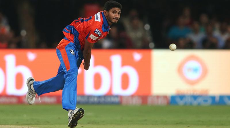 Having turned out for Gujarat Lions in this years IPL and announcing himself as a man to watch for the future by unleashing yorkers at will, Thampi is now keen to do well at the international level. (Photo: BCCI)