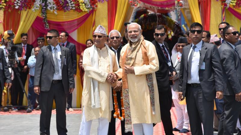 Prime Minister Narendra Modi arrived in Nepal on Friday on a two-day state visit. (Photo: Twitter/@PMOIndia)