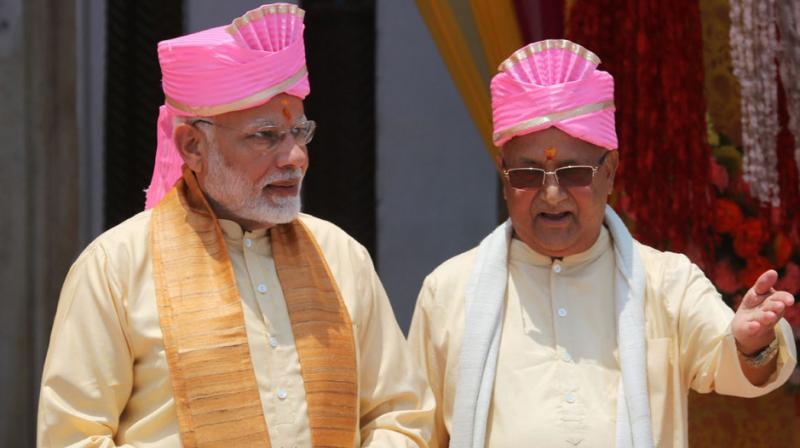 PM Modi arrived in Kathmandu on Friday on a two-day visit and held discussions with his Nepalese counterpart KP Oli on strengthening ties between the two neighbouring countries. (Photo: PTI)