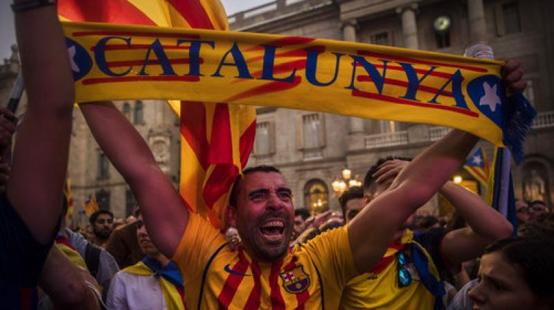The Catalan parliament had voted in the afternoon to make a unilateral declaration of independence. (Photo: AP)