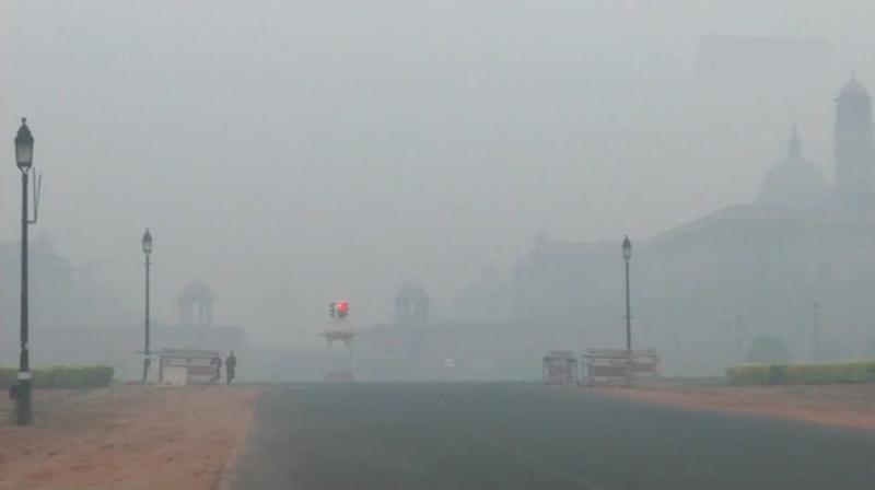 Overall Air Quality Index was recorded at 302 at 11 pm, which fell in very poor category, pollution control board said. (Photo: Twitter | ANI)