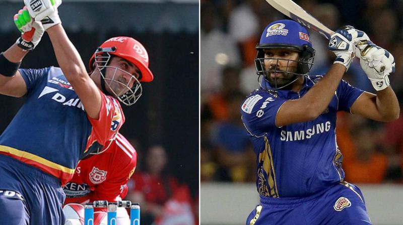 Gautam Gambhir (left) and Rohit Sharma(right) both look to win their first match in this years Indian Premier League. (Photo: BCCI)
