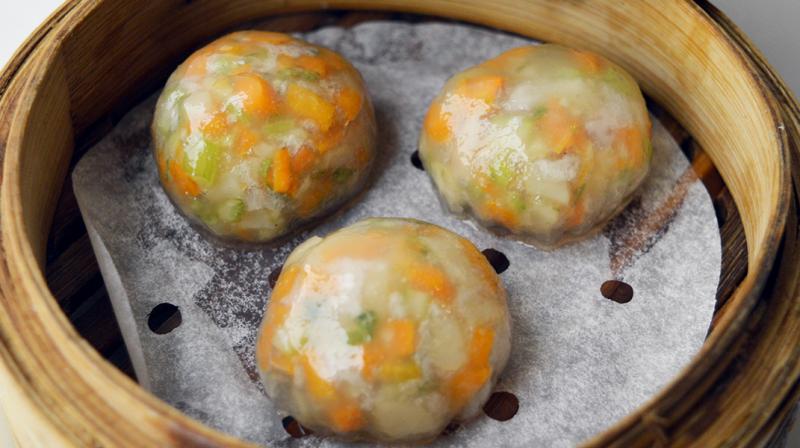 Vegetable Crystal Dumpling made by Chef Choong Chew Loon, Royal China, New Delhi.