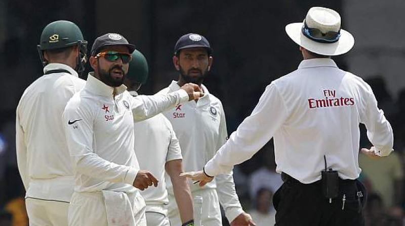 Steve Smith came under heavy criticism after he was caught looking at the dressing room for help with a DRS referral in the Bengaluru Test. (Photo: BCCI)