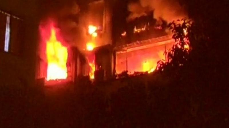 The 16-storey building is located in suburban Tilak Nagar, where search and rescue operation by the Mumbai Fire Brigade is underway, said the official from the Disaster Management Unit of the Brihanmumbai Municipal Corporation (BMC). (Photo: ANI)