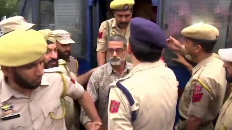 Accused in the Kathua rape and murder case have been produced at District Court. (Photo: Twitter | ANI)