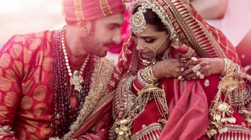 Deepika and Ranveer, who tied the knot in two ceremonies  according to Konkani and Sindhi tradition  looked breathtakingly beautiful and made our hearts skip a beat. (Photo: Instagram | sabyasachiofficial)