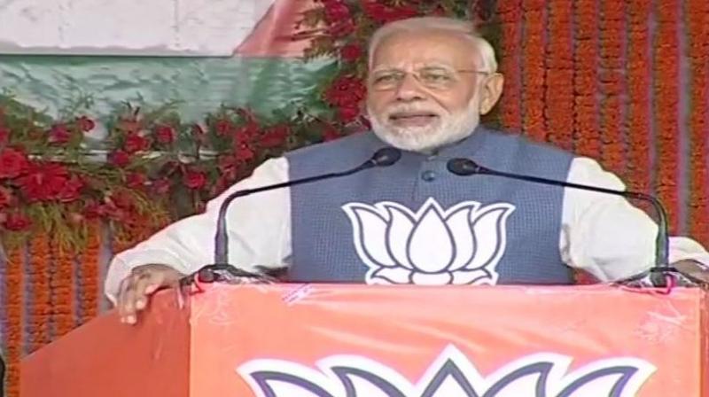 Prime Minister Narendra Modi hit back at Congress for questioning demonetisation, saying the move still rankles them as the money stashed under beds and in sacks was taken away in a single stroke. (Photo: Twitter | ANI)