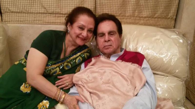 Veteran actor Dilip Kumar with his lovely wife Saira Banu.