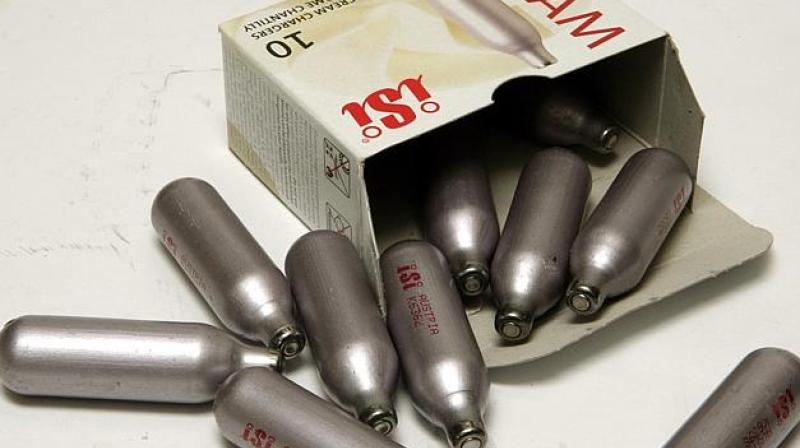 Nitrous oxide canisters also known as laughing gas. (Photo: The Advertiser)