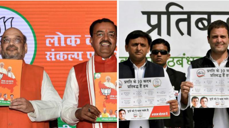 In a bid to woo farmers, parties including BJP and SP have promised round-the-clock power supply while Congress raised a similar pitch with its slogan karza maaf, bijli half. (Photo: PTI)