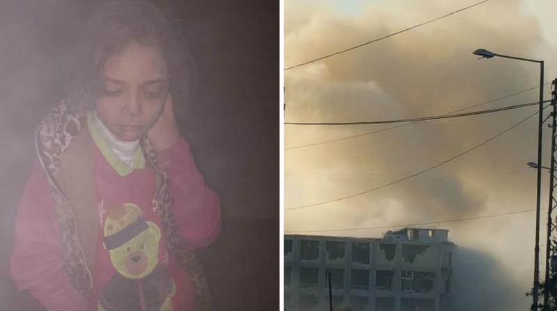 Bana Alabed tweeted her photo after the bombing in Aleppo