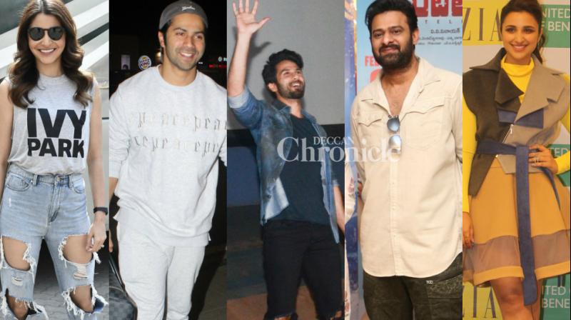 Shahid enjoys Padmaavat with fans, Prabhas, other stars also snapped