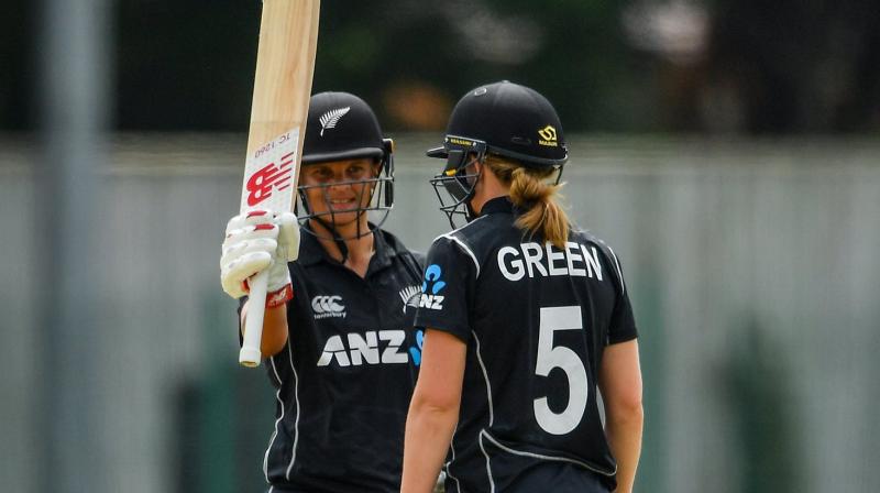 Suzie Bates  led from the front with an innings of 151, as well as sharing in a first-wicket stand of 172 at the YMCA club ground. (Photo: Twitter / White Ferns)