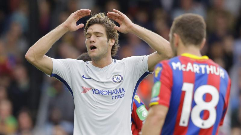 Marcos Alonso  is ruled out of Thursdays Premier League game at Burnley, Sundays FA Cup semi-final against Southampton and the league trip to Swansea on April 28. (Photo: AP)