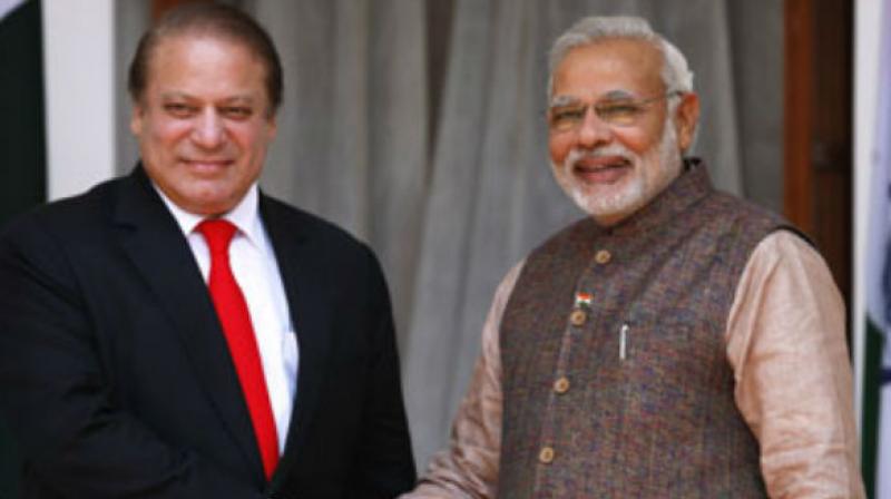 File photo of Pakistan Prime Minister Nawaz Sharif shaking hands with Indian counterpart Narendra Modi (Photo: AP)