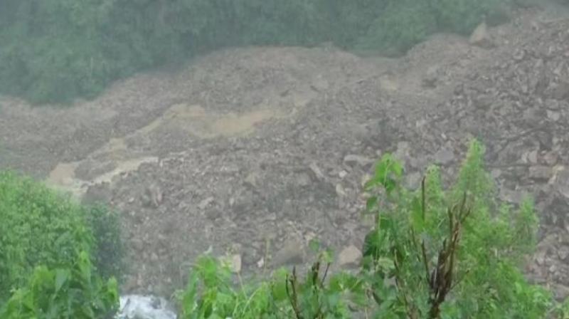 A local said that the farmers in the area have lost crops in the landslides. (Photo: ANI)