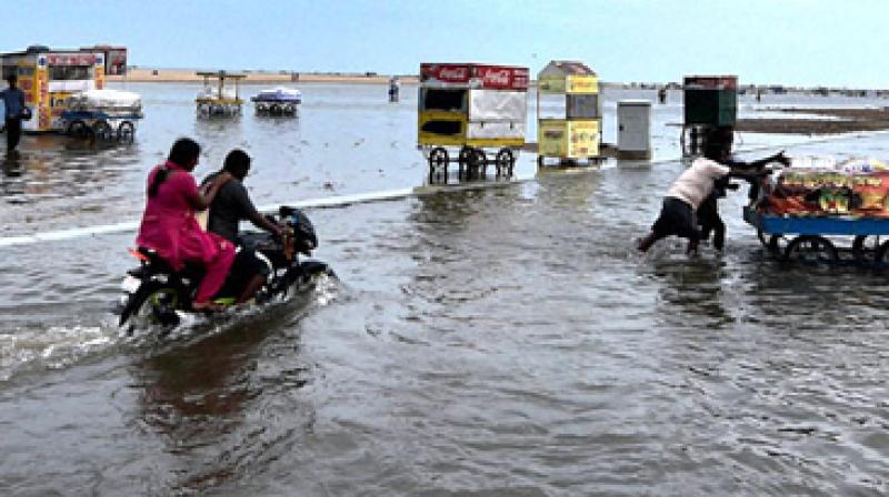 Buses were delayed on several routes due to rains, and road users faced hardship in their daily commute. (Representational Image)