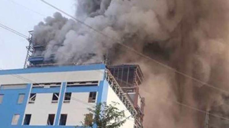 At least 70 people have suffered injuries after an ash-pipe exploded at the National Thermal Power Corporation (NTPC)s plant in Raebareli. (Photo: PTI)