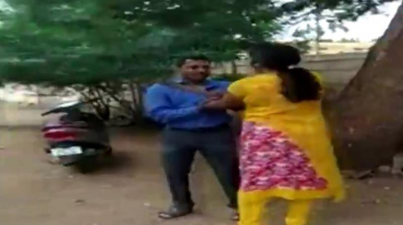 Watch: Bank manager in Karnataka asked for sex to grant loan, thrashed by woman