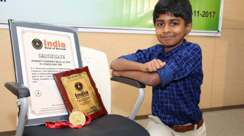 S V Naveen with medal and certificate .(Photo: DC)