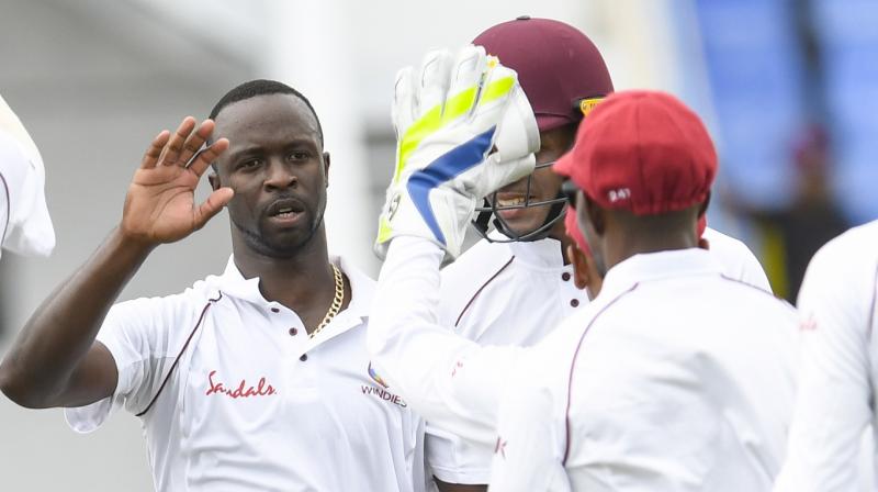 West Indian speedster Kemar Roach led the demolition of Bangladesh with a five-wicket haul as the tourists were dismissed for 43, their lowest Test total, on Day 1 of the first Test. (Photo: AFP)